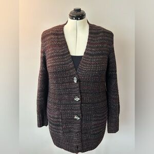 CJ Banks Long Multi-Colored Cardigan